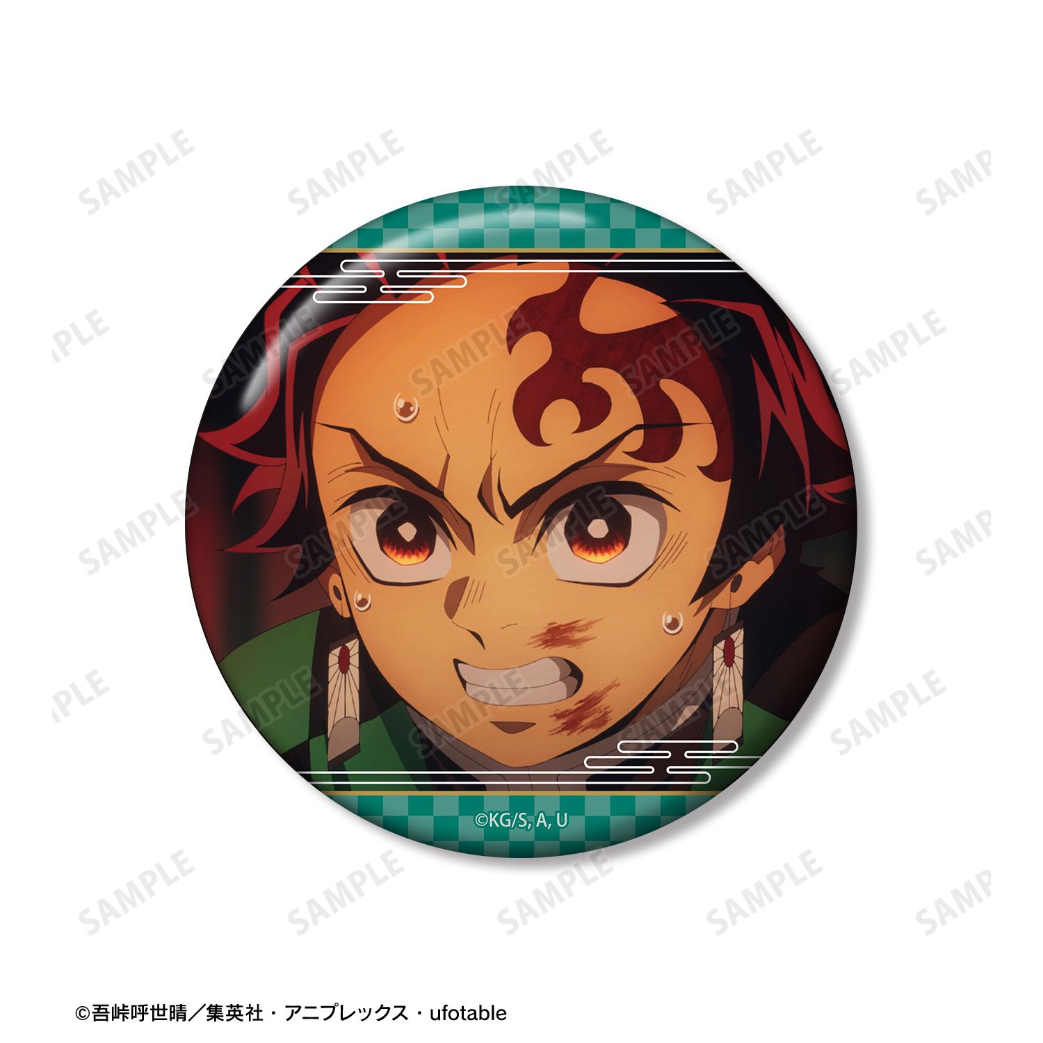 アニメ「鬼滅の刃」 竈門炭治郎 75mm推しゴト缶バッジセット 画像 2 | AniSmile