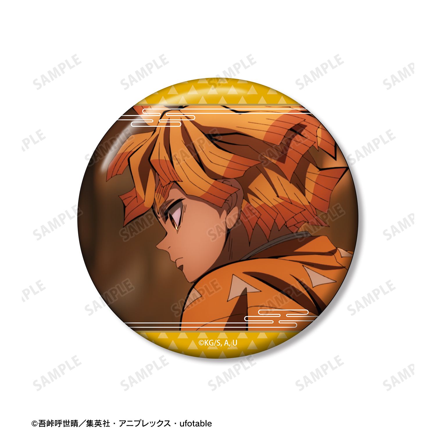 アニメ「鬼滅の刃」 我妻善逸 75mm推しゴト缶バッジセット 画像 2 | AniSmile