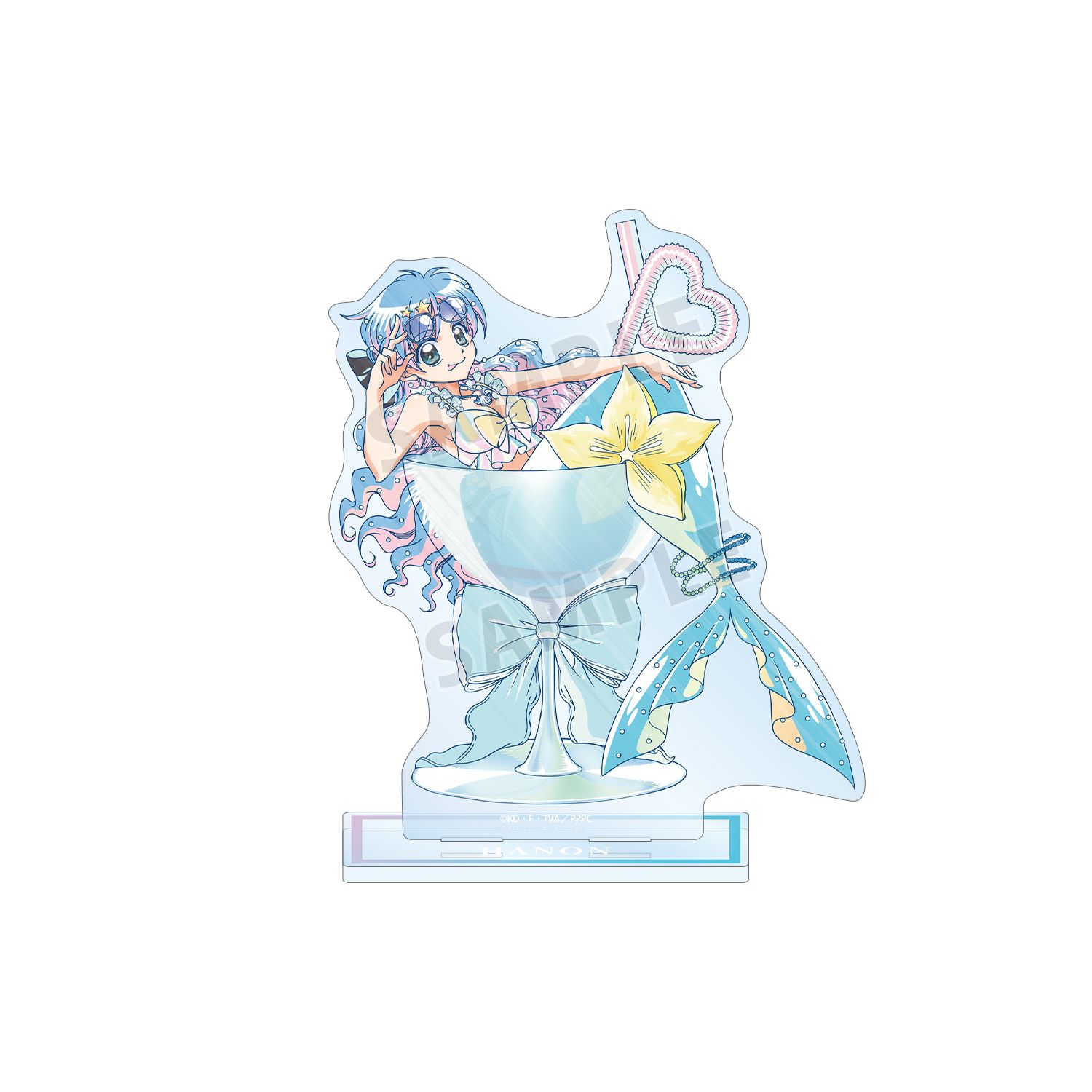 アニメ「ぴちぴちピッチ」 描き下ろし 波音 カクテルグラスver. Ani-Art clear label BIGアクリルスタンド 画像 6 | AniSmile
