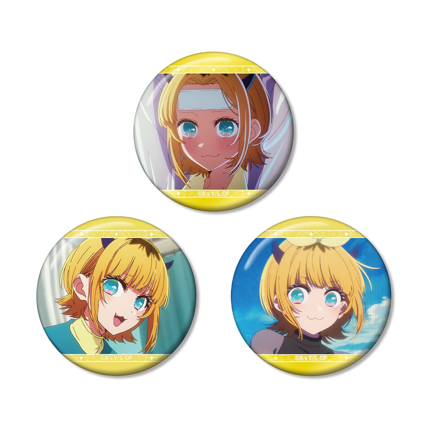 【推しの子】 MEMちょ 場面写缶バッジ3個セット - 公式商品画像 | AniSmile