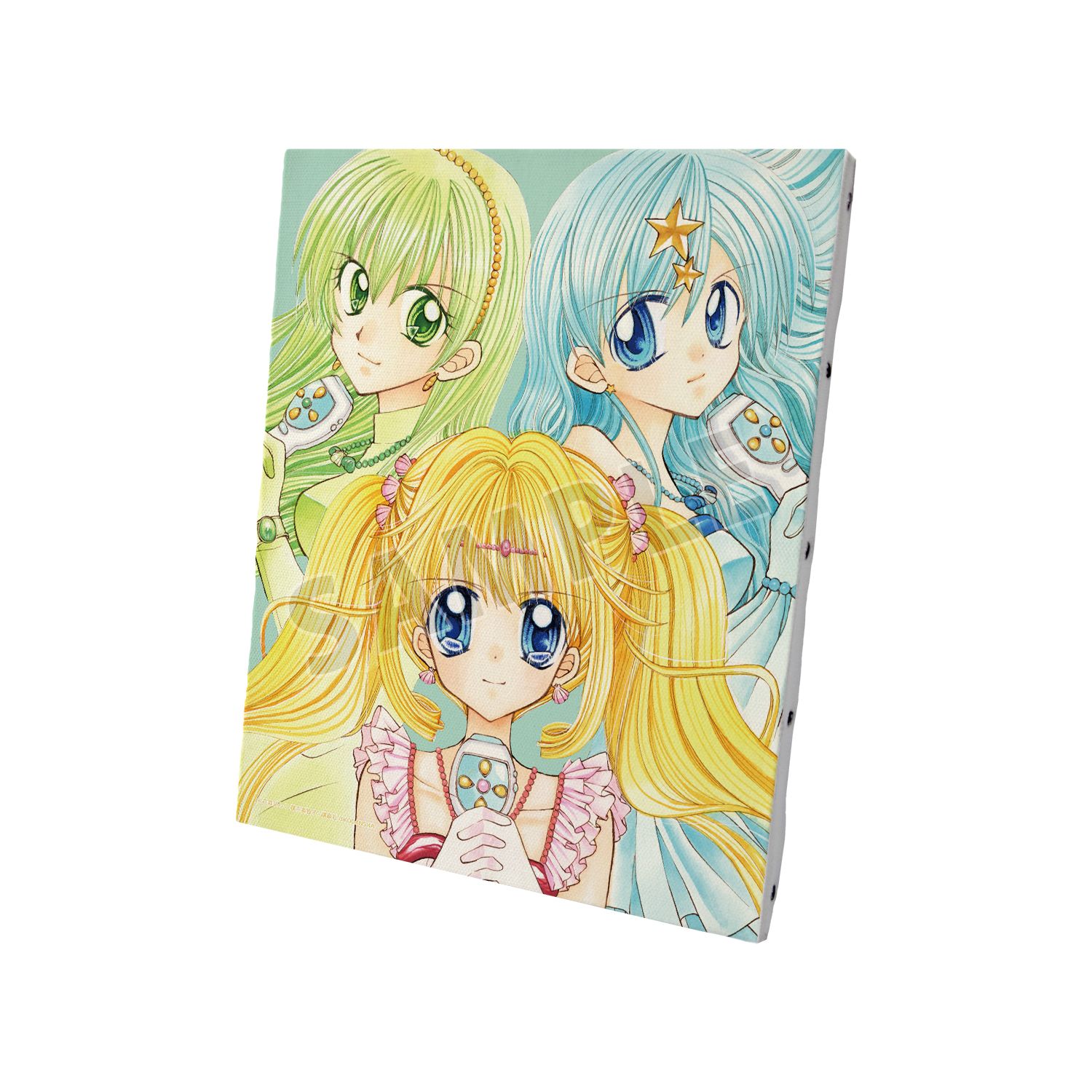 ぴちぴちピッチ 七海 るちあ&宝生 波音&洞院 リナ 3巻表紙イラスト キャンバスボード 画像 4 | AniSmile