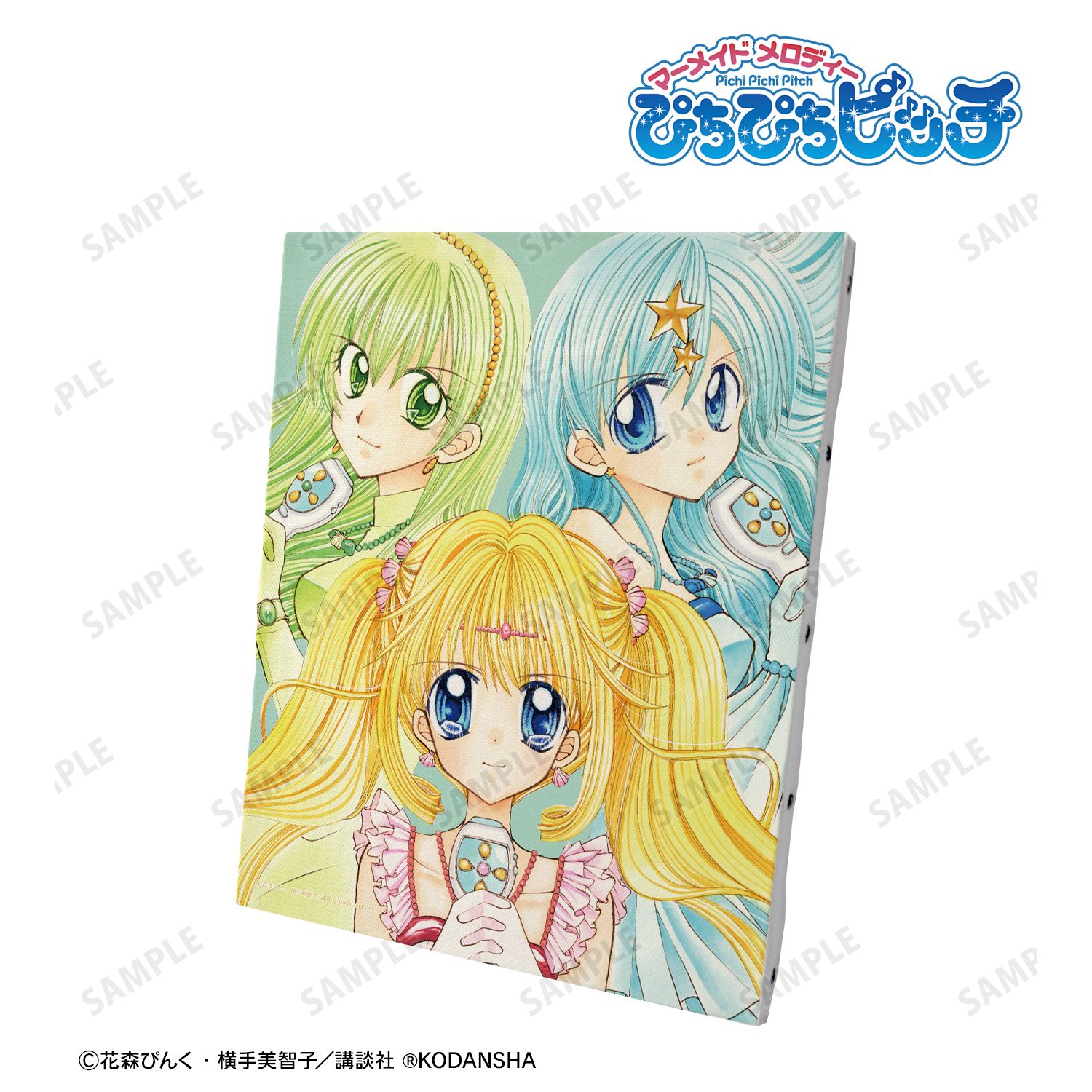 ぴちぴちピッチ 七海 るちあ&宝生 波音&洞院 リナ 3巻表紙イラスト キャンバスボード 画像 5 | AniSmile