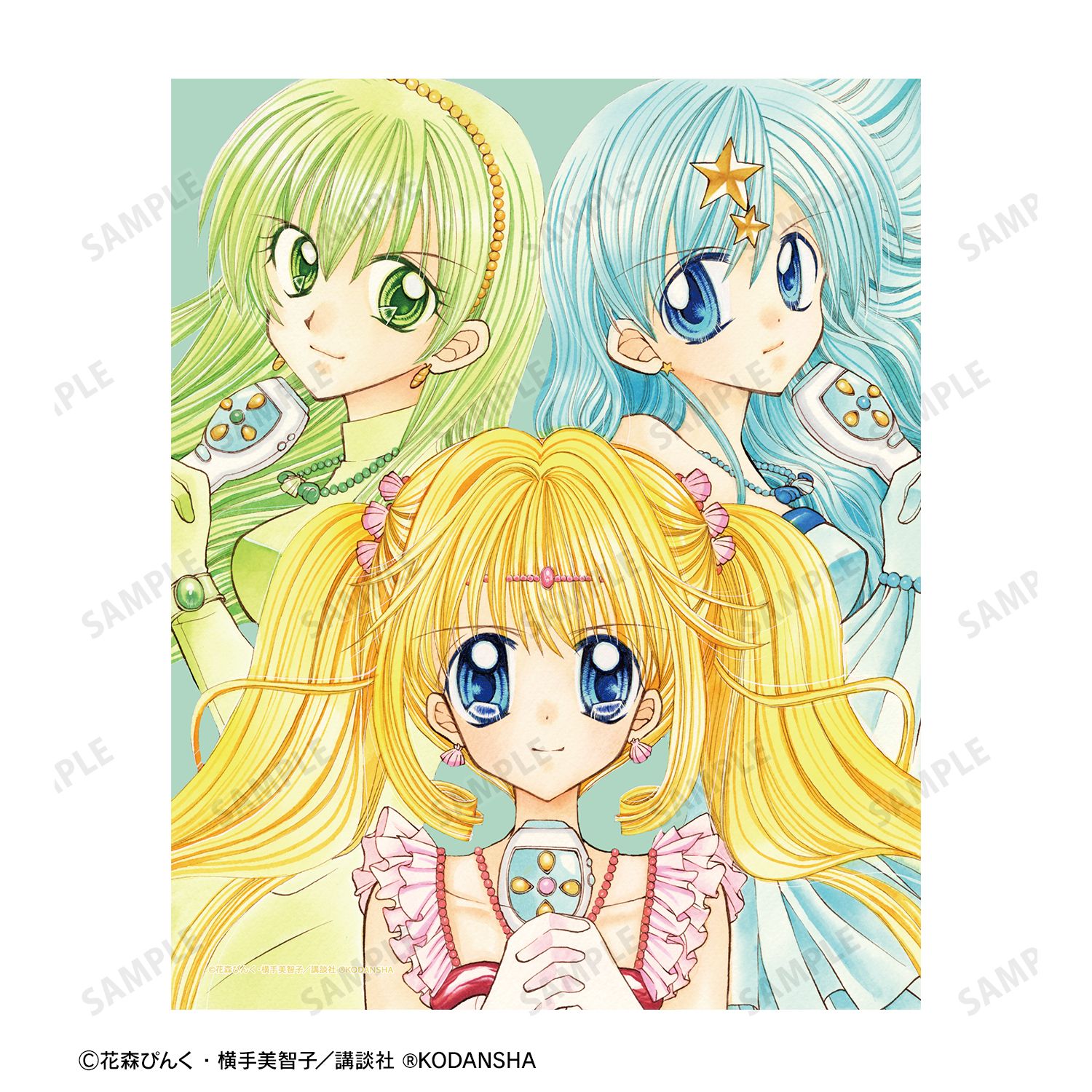 ぴちぴちピッチ 七海 るちあ&宝生 波音&洞院 リナ 3巻表紙イラスト キャンバスボード 画像 6 | AniSmile