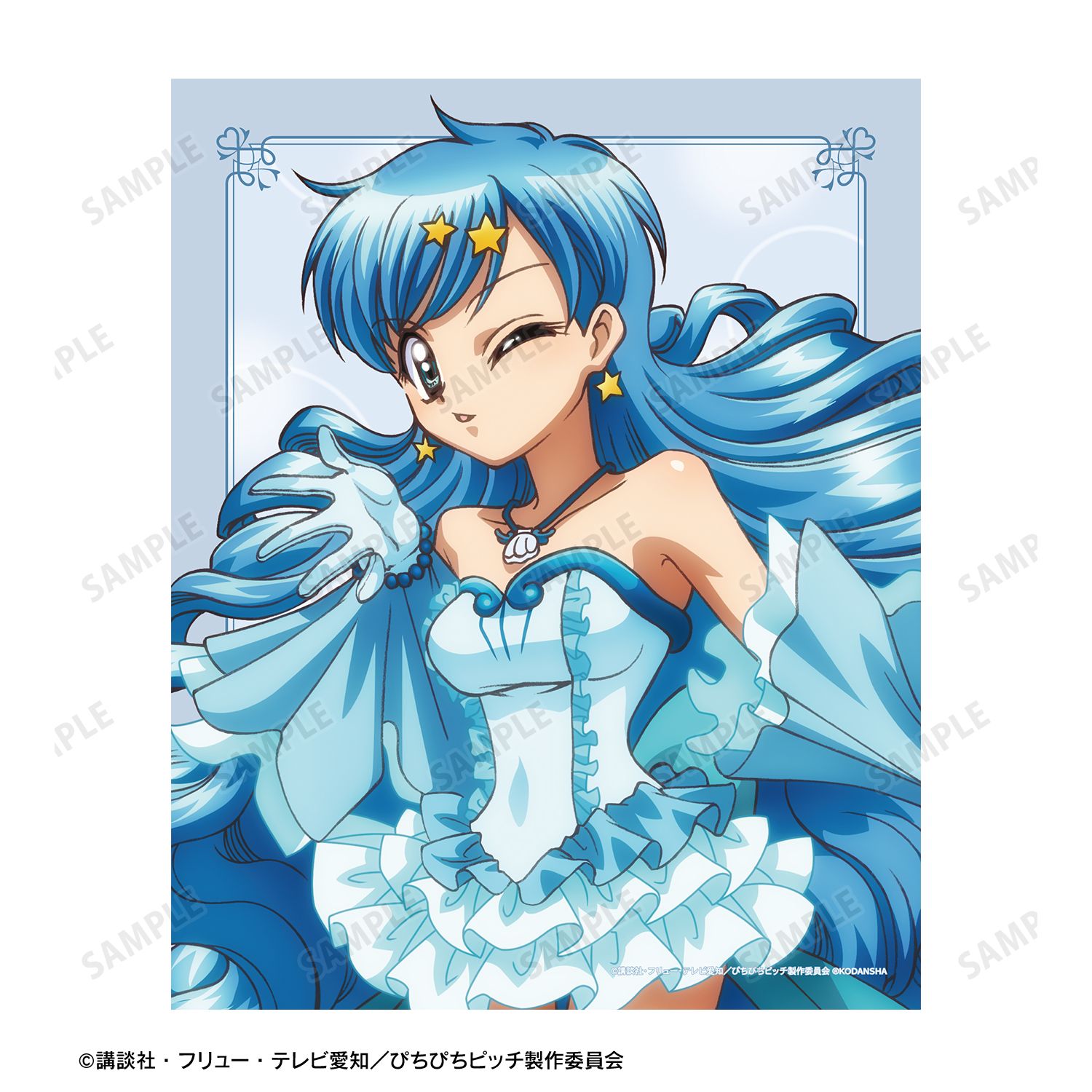アニメ「ぴちぴちピッチ」 描き下ろしイラスト 宝生 波音 20th Anniversary ver. キャンバスボード 画像 6 | AniSmile