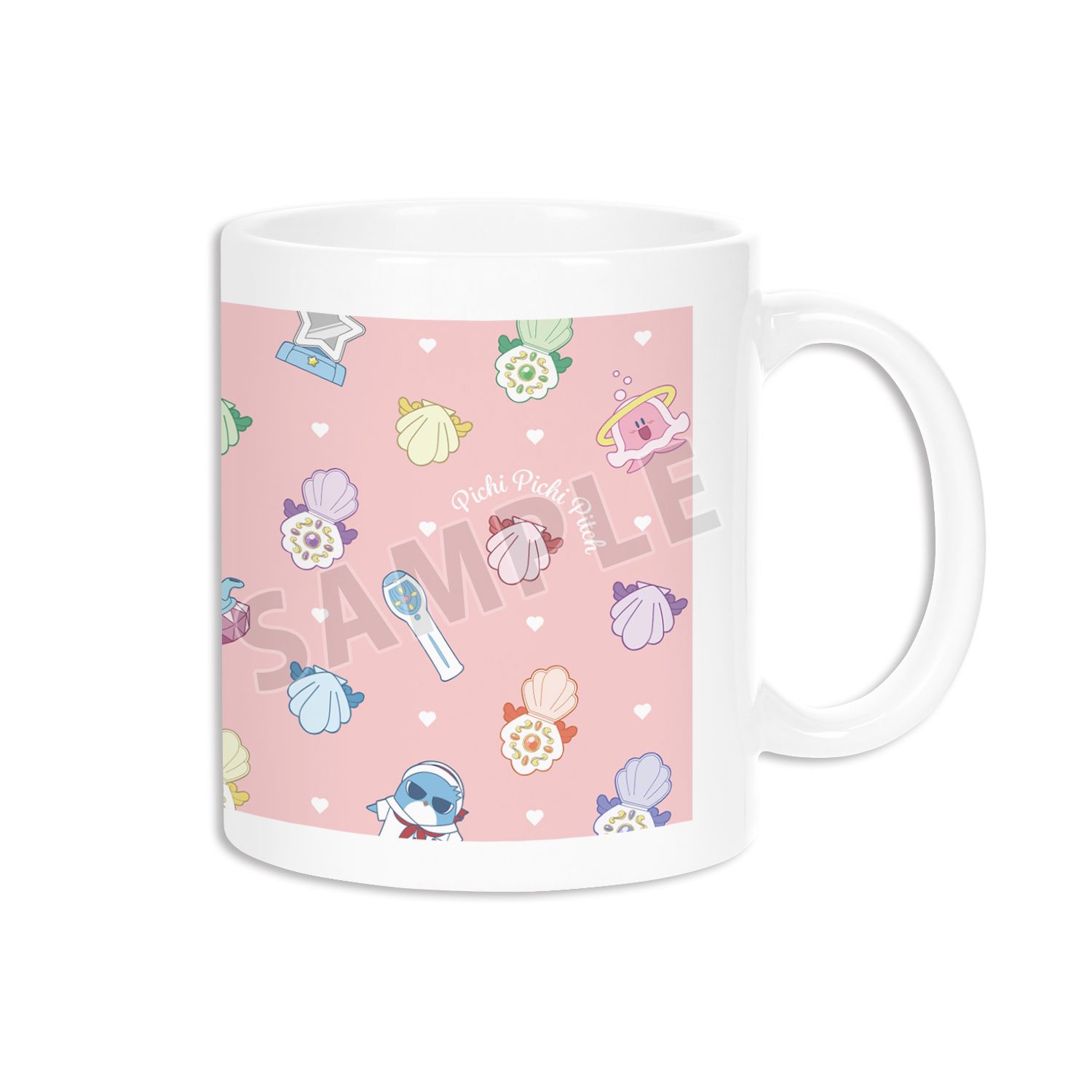 アニメ「ぴちぴちピッチ」 モチーフ柄 マグカップ 画像 5 | AniSmile