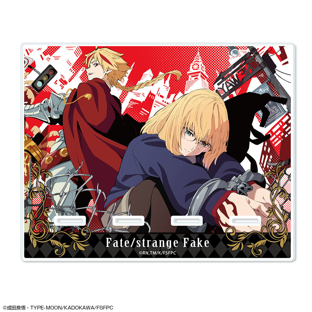 『Fate/strange Fake』 アクリルスマホスタンド デザイン03(アヤカ・サジョウ&セイバー) - 公式商品画像 | AniSmile