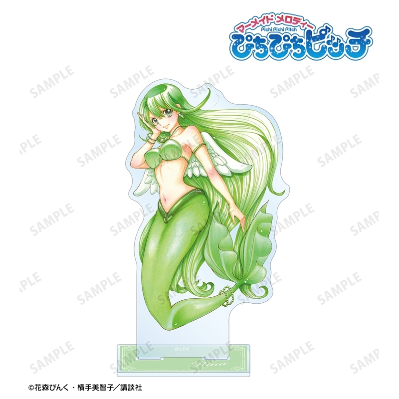 ぴちぴちピッチ 花森ぴんく先生 描き下ろし 洞院 リナ 羽を纏ったマーメイドver. 特大アクリルスタンド 画像 2 | AniSmile