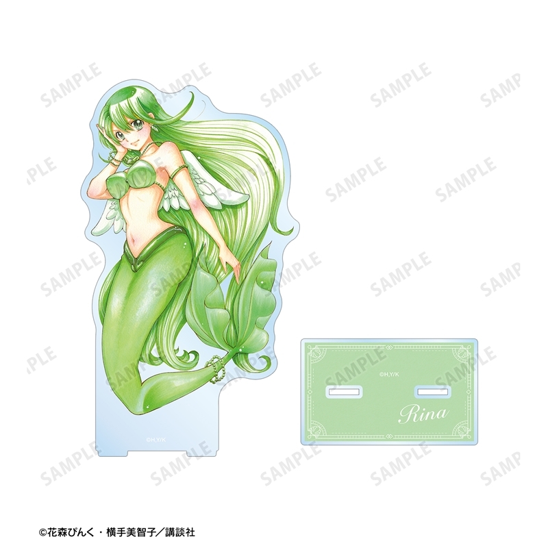 ぴちぴちピッチ 花森ぴんく先生 描き下ろし 洞院 リナ 羽を纏ったマーメイドver. 特大アクリルスタンド 画像 3 | AniSmile