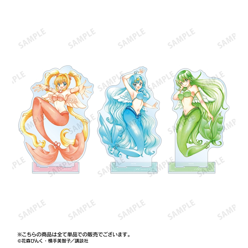 ぴちぴちピッチ 花森ぴんく先生 描き下ろし 宝生 波音 羽を纏ったマーメイドver. 特大アクリルスタンド 画像 4 | AniSmile