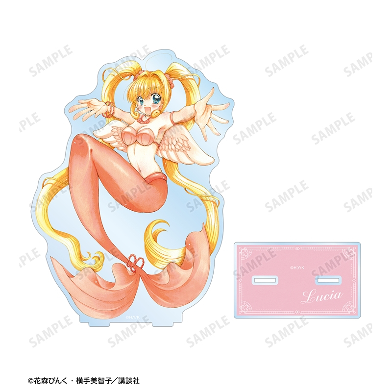 ぴちぴちピッチ 花森ぴんく先生 描き下ろし 七海 るちあ 羽を纏ったマーメイドver. 特大アクリルスタンド 画像 3 | AniSmile