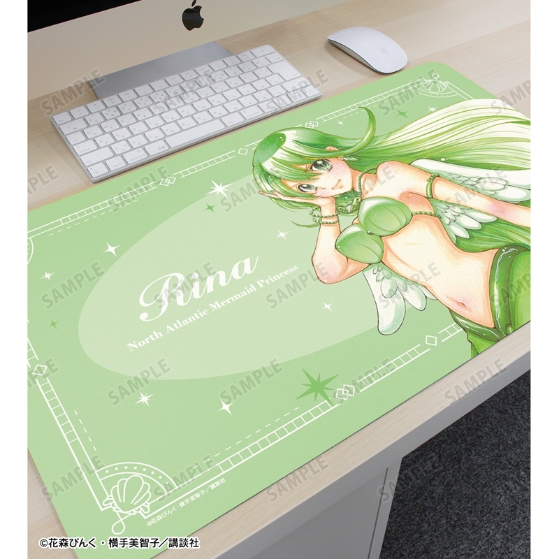 ぴちぴちピッチ 花森ぴんく先生 描き下ろし 洞院 リナ 羽を纏ったマーメイドver. マルチデスクマット 画像 3 | AniSmile