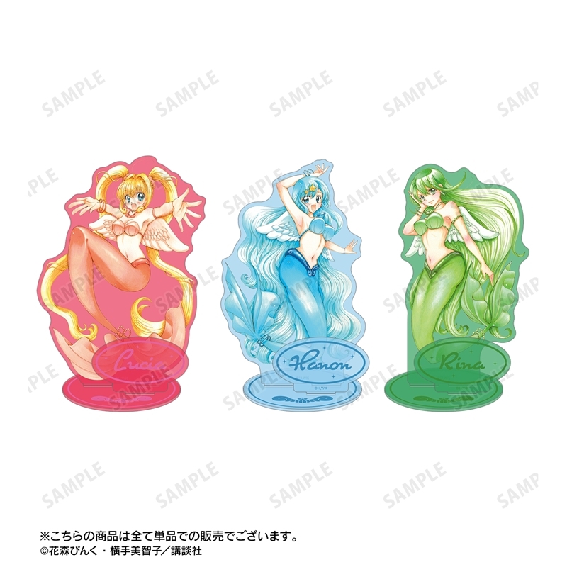 ぴちぴちピッチ 花森ぴんく先生 描き下ろし るちあ 羽を纏ったマーメイドver. パーツ付きカラーBIGアクリルスタンド 画像 4 | AniSmile