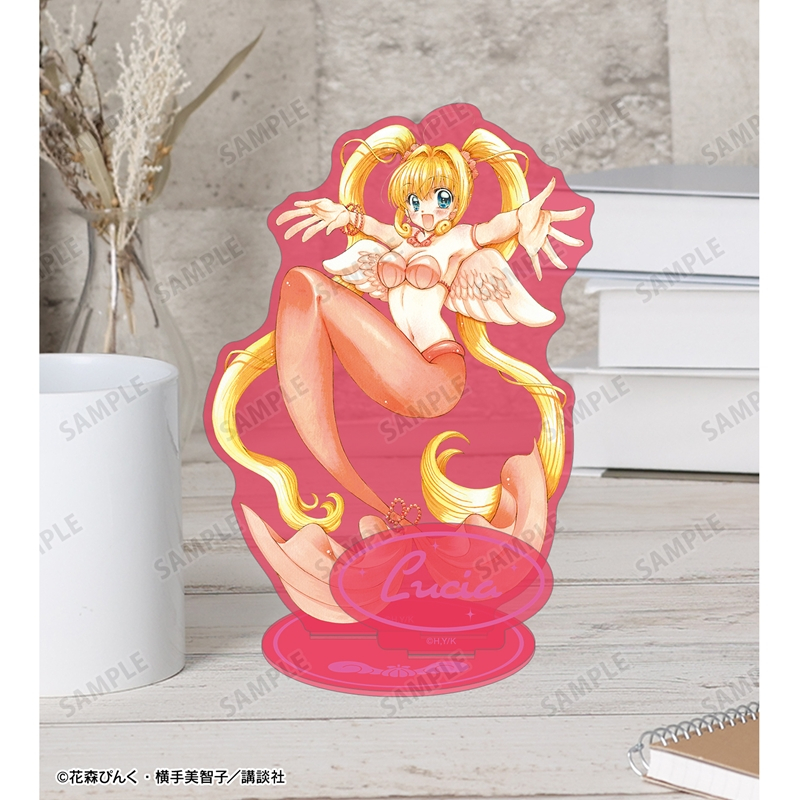 ぴちぴちピッチ 花森ぴんく先生 描き下ろし るちあ 羽を纏ったマーメイドver. パーツ付きカラーBIGアクリルスタンド 画像 5 | AniSmile