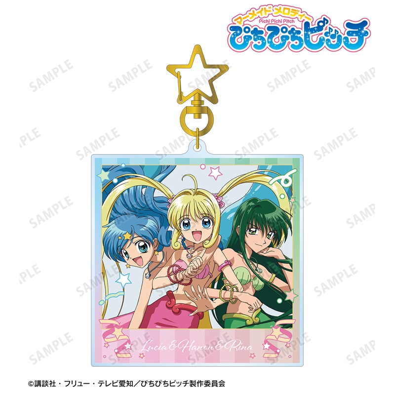 アニメ「ぴちぴちピッチ」 るちあ&波音&リナ BIGアクリルキーホルダー 画像 2 | AniSmile