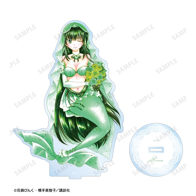 ぴちぴちピッチ 花森ぴんく先生 描き下ろし リナ ウェディングマーメイドver. BIGアクリルスタンド 画像 3 | AniSmile