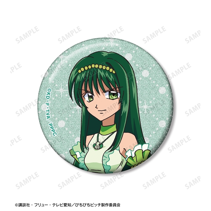 アニメ「ぴちぴちピッチ」 リナ グリッター缶バッジ 3個セット 画像 5 | AniSmile
