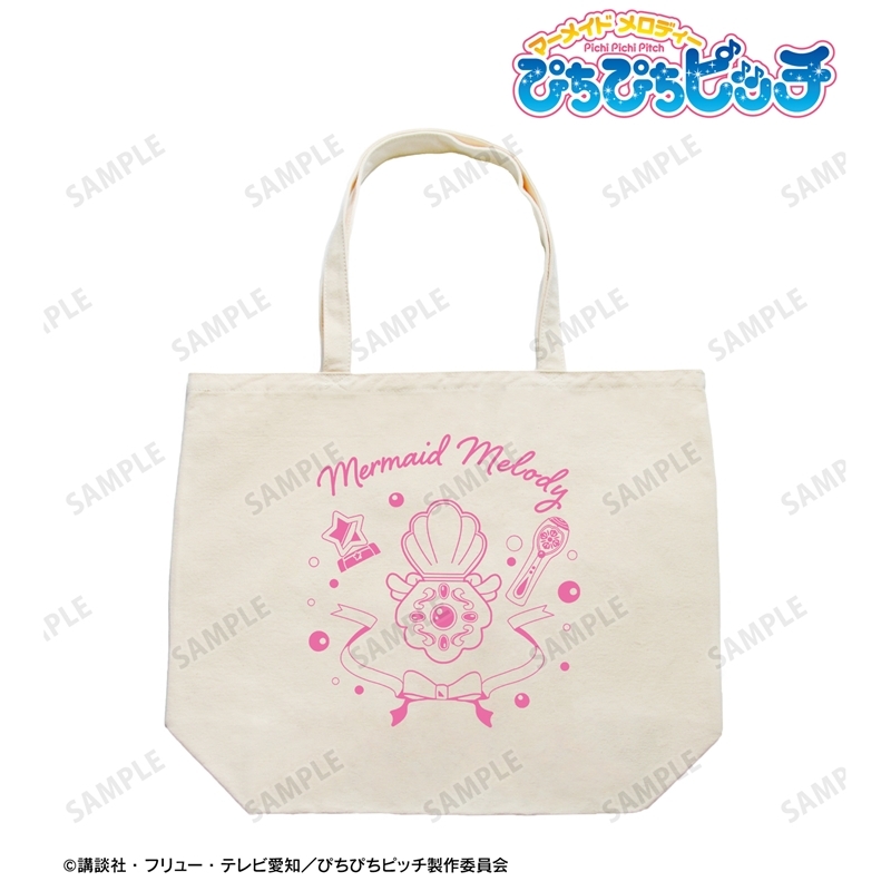 アニメ「ぴちぴちピッチ」 モチーフ柄 トートバッグ 画像 2 | AniSmile