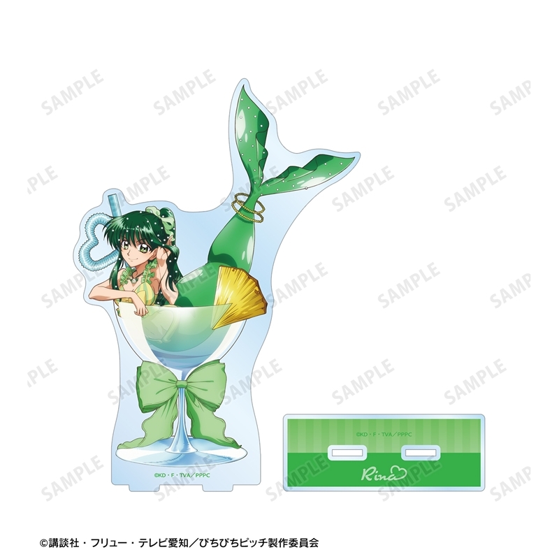 アニメ「ぴちぴちピッチ」 描き下ろし リナ カクテルグラスver. BIGアクリルスタンド 画像 3 | AniSmile