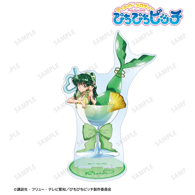 アニメ「ぴちぴちピッチ」 描き下ろし リナ カクテルグラスver. 特大アクリルスタンド 画像 2 | AniSmile
