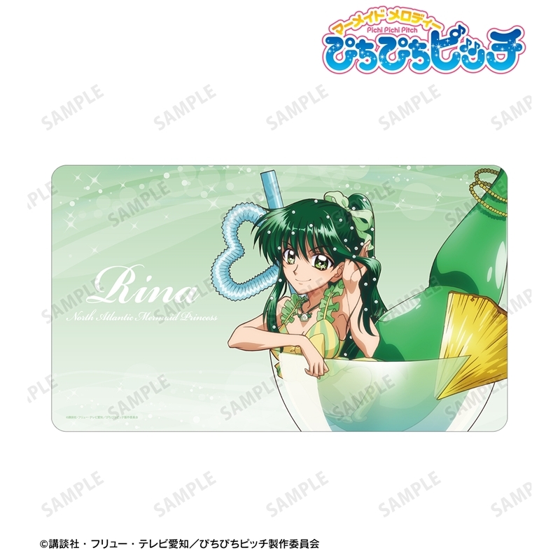アニメ「ぴちぴちピッチ」 描き下ろし リナ カクテルグラスver. マルチデスクマット 画像 2 | AniSmile
