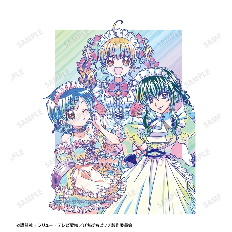 アニメ「ぴちぴちピッチ」 描き下ろし 集合 メイドver. Ani-Art clear label F0号キャンバスボード 画像 3 | AniSmile