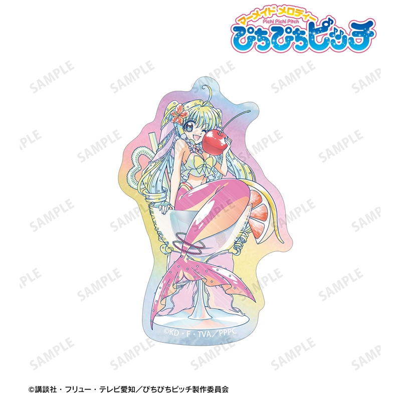 アニメ「ぴちぴちピッチ」 描き下ろし るちあ カクテルグラスver. Ani-Art clear label オーロラダイカットステッカー 画像 2 | AniSmile