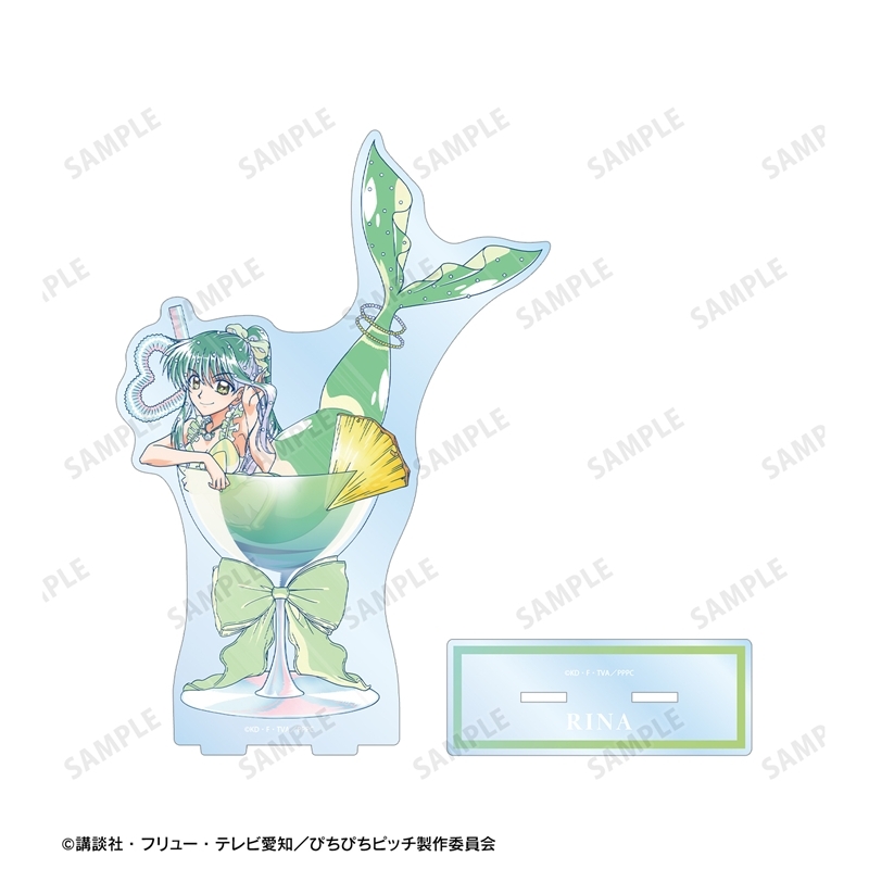 アニメ「ぴちぴちピッチ」 描き下ろし リナ カクテルグラスver. Ani-Art clear label BIGアクリルスタンド 画像 3 | AniSmile
