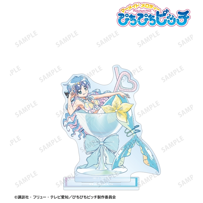アニメ「ぴちぴちピッチ」 描き下ろし 波音 カクテルグラスver. Ani-Art clear label BIGアクリルスタンド 画像 2 | AniSmile