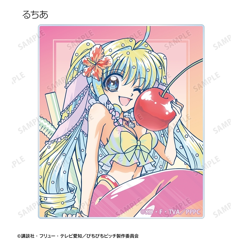 アニメ「ぴちぴちピッチ」 描き下ろし カクテルグラスver. Ani-Art clear label アクリルカード3種セット ver.A 画像 3 | AniSmile