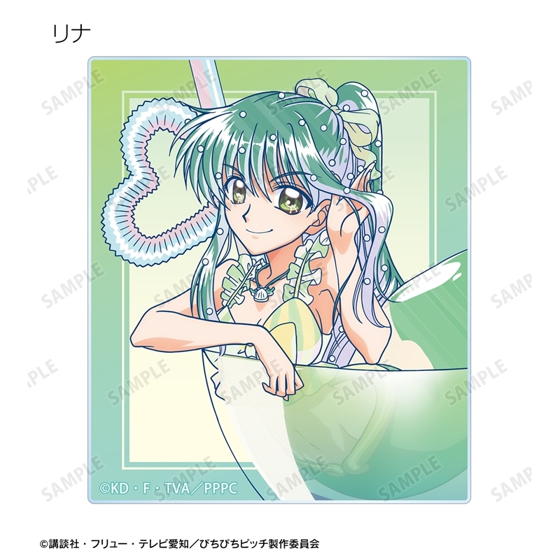アニメ「ぴちぴちピッチ」 描き下ろし カクテルグラスver. Ani-Art clear label アクリルカード3種セット ver.A 画像 5 | AniSmile