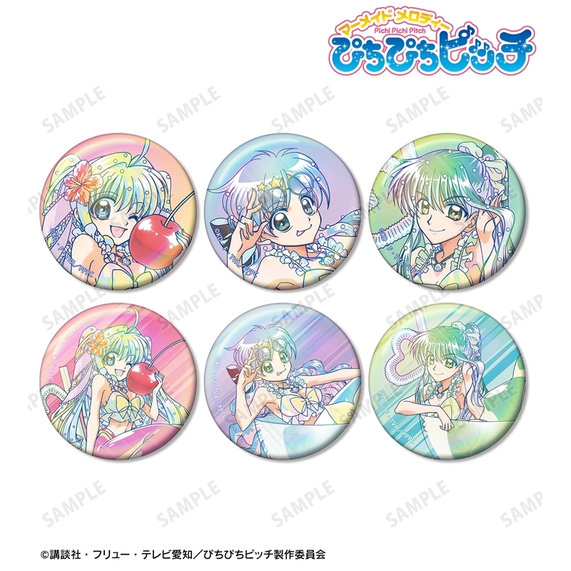 アニメ「ぴちぴちピッチ」 描き下ろし カクテルグラスver. トレーディング Ani-Art clear label オーロラ缶バッジ(単位/単品) 画像 2 | AniSmile