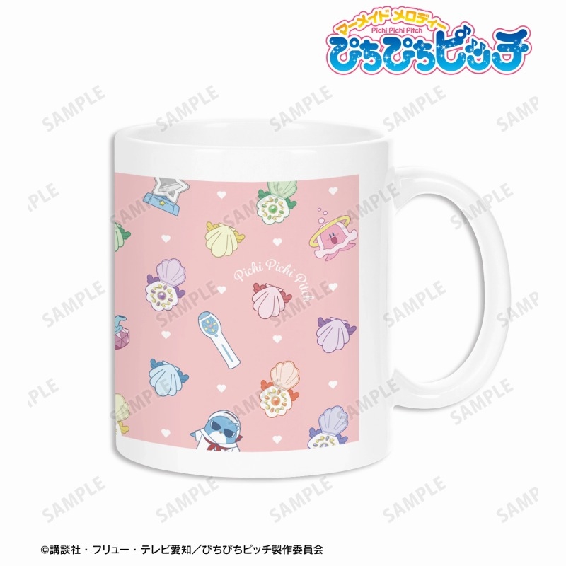 アニメ「ぴちぴちピッチ」 モチーフ柄 マグカップ 画像 2 | AniSmile