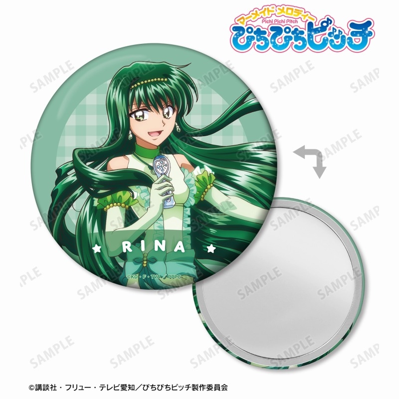 アニメ「ぴちぴちピッチ」 描き下ろしイラスト 洞院 リナ 20th Anniversary ver. 缶ミラー 画像 2 | AniSmile
