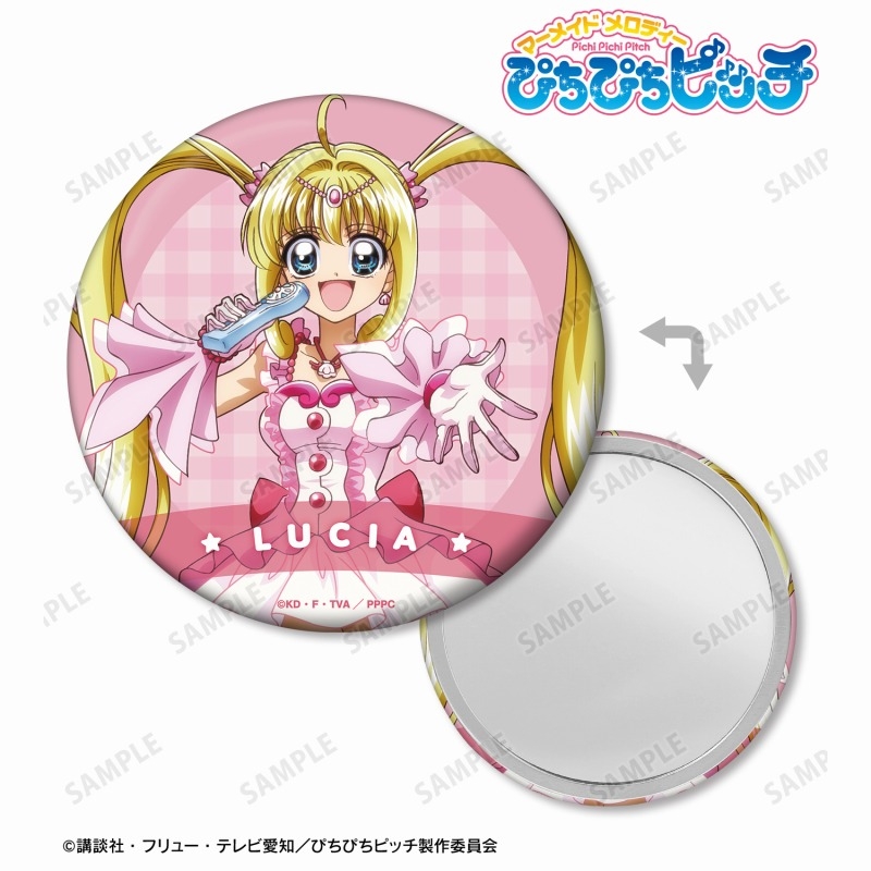 アニメ「ぴちぴちピッチ」 描き下ろしイラスト 七海 るちあ 20th Anniversary ver. 缶ミラー 画像 2 | AniSmile