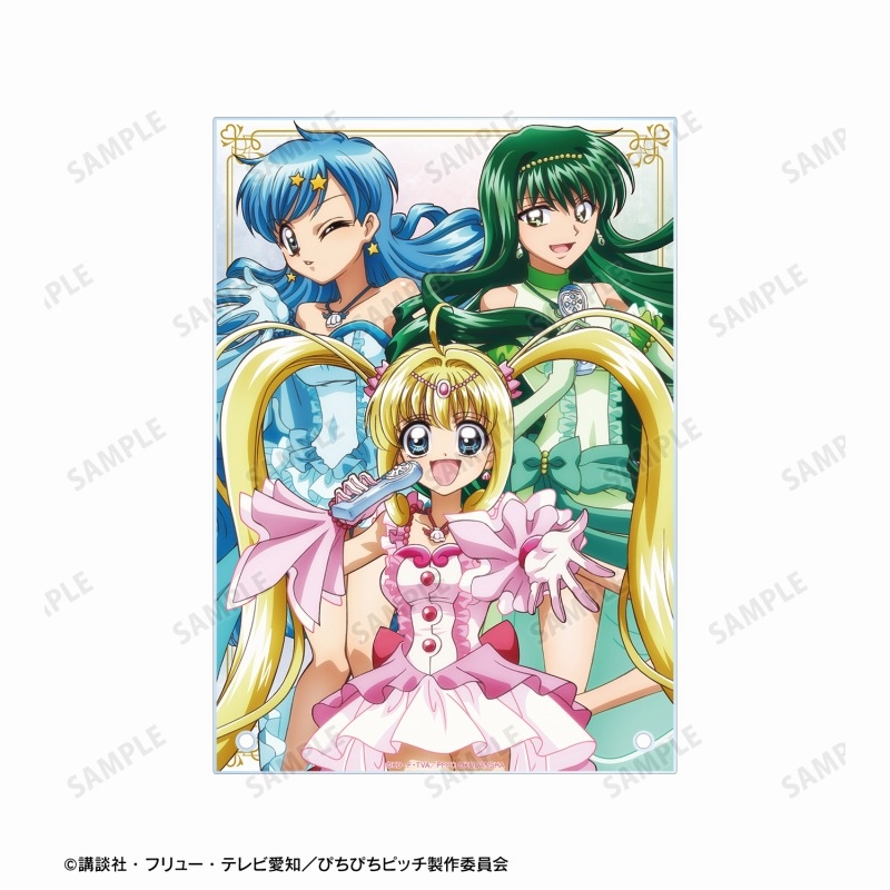 アニメ「ぴちぴちピッチ」 描き下ろしイラスト 集合 20th Anniversary ver. A5アクリルパネル 画像 4 | AniSmile