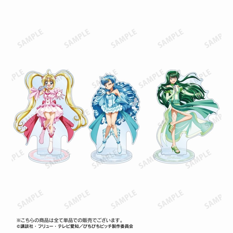 アニメ「ぴちぴちピッチ」 描き下ろしイラスト 洞院 リナ 20th Anniversary ver. 特大アクリルスタンド 画像 4 | AniSmile