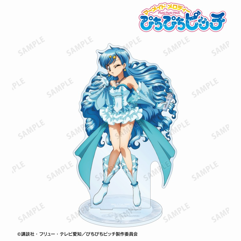 アニメ「ぴちぴちピッチ」 描き下ろしイラスト 宝生 波音 20th Anniversary ver. 特大アクリルスタンド 画像 2 | AniSmile