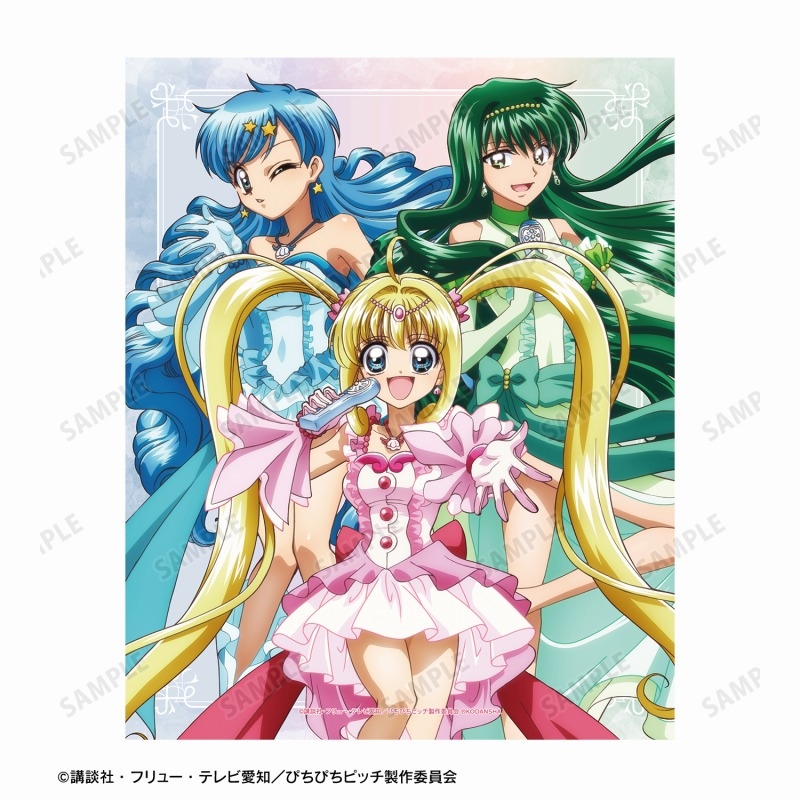 アニメ「ぴちぴちピッチ」 描き下ろしイラスト 集合 20th Anniversary ver. キャンバスボード 画像 3 | AniSmile