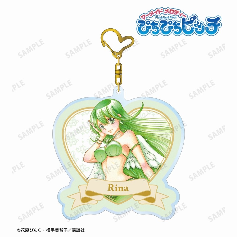 ぴちぴちピッチ 花森ぴんく先生 描き下ろし 洞院 リナ 羽を纏ったマーメイドver. BIGアクリルキーホルダー 画像 2 | AniSmile