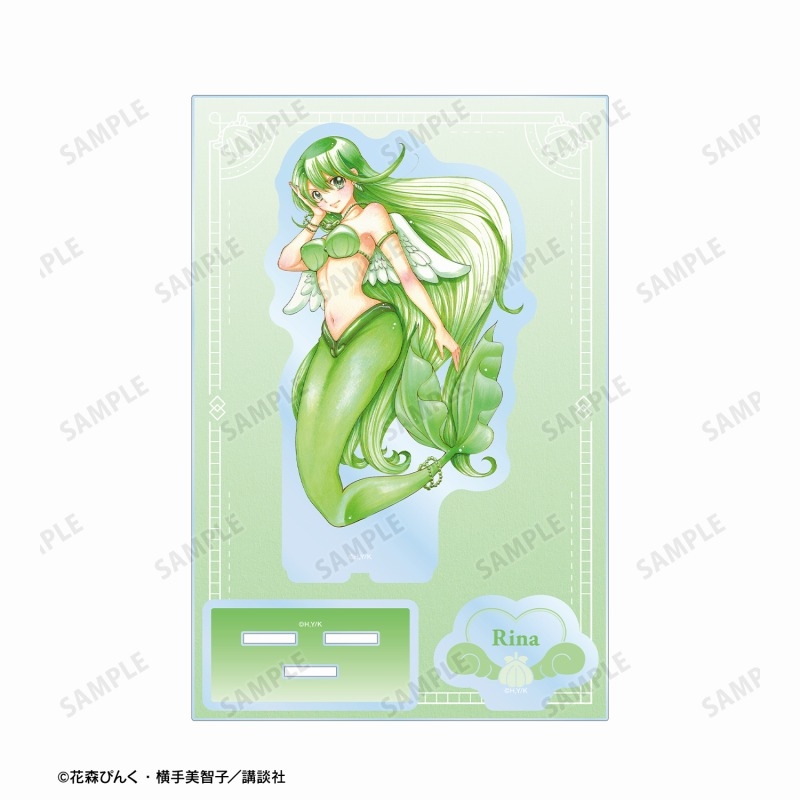 ぴちぴちピッチ 花森ぴんく先生 描き下ろし 洞院 リナ 羽を纏ったマーメイドver. パーツ付きBIGアクリルスタンド 画像 3 | AniSmile