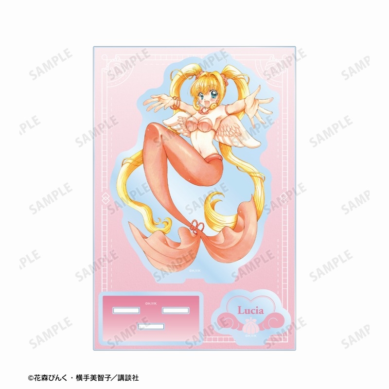 ぴちぴちピッチ 花森ぴんく先生 描き下ろし 七海 るちあ 羽を纏ったマーメイドver. パーツ付きBIGアクリルスタンド 画像 3 | AniSmile