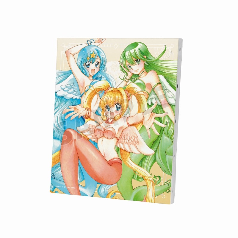 ぴちぴちピッチ 花森ぴんく先生 描き下ろし 集合 羽を纏ったマーメイドver. キャンバスボード - 公式商品画像 | AniSmile