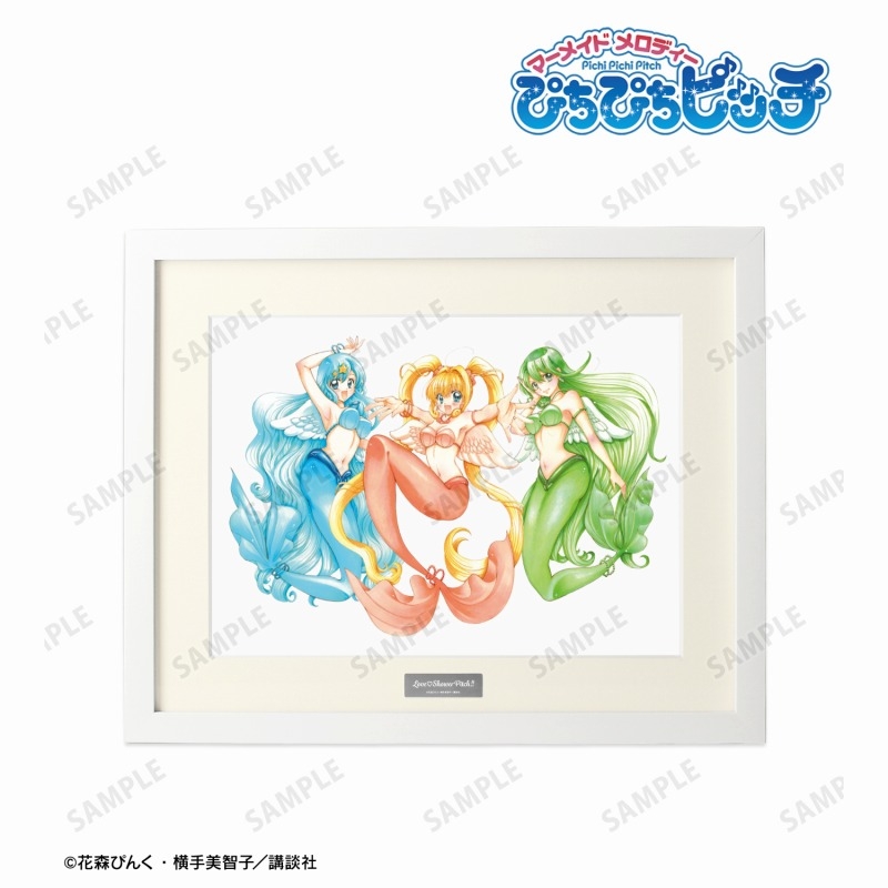 ぴちぴちピッチ 花森ぴんく先生 描き下ろし 集合 羽を纏ったマーメイドver. キャラファイングラフ 画像 2 | AniSmile