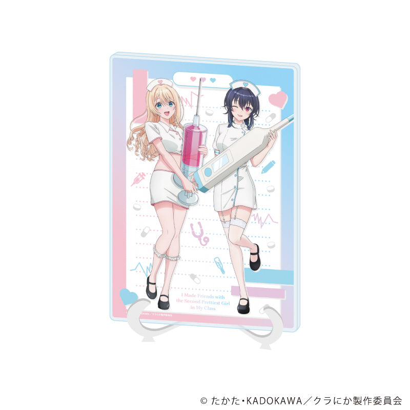 アクリルアートボード(A5サイズ)「クラスで2番目に可愛い女の子と友だちになった」01/朝凪 海&天海 夕 ナースver.(描き下ろしイラスト) - 公式商品画像 | AniSmile