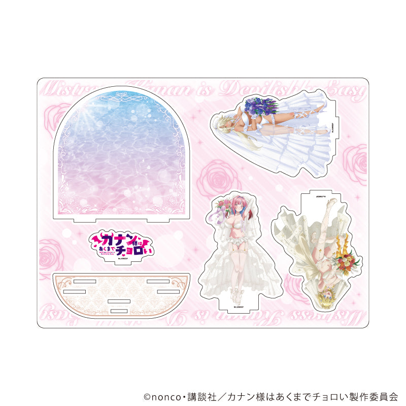 アクリルジオラマ「TVアニメ『カナン様はあくまでチョロい』」01/水着ウェディングver.(描き下ろしイラスト) - 公式商品画像 | AniSmile