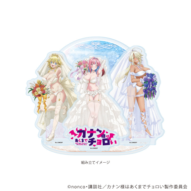 アクリルジオラマ「TVアニメ『カナン様はあくまでチョロい』」01/水着ウェディングver.(描き下ろしイラスト) 画像 2 | AniSmile