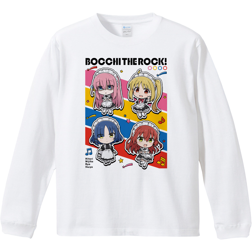 ぼっち・ざ・ろっく! リブ付ロングスリーブTシャツ ひとり&虹夏&リョウ&郁代 メイド服ver. Mサイズ 画像 2 | AniSmile