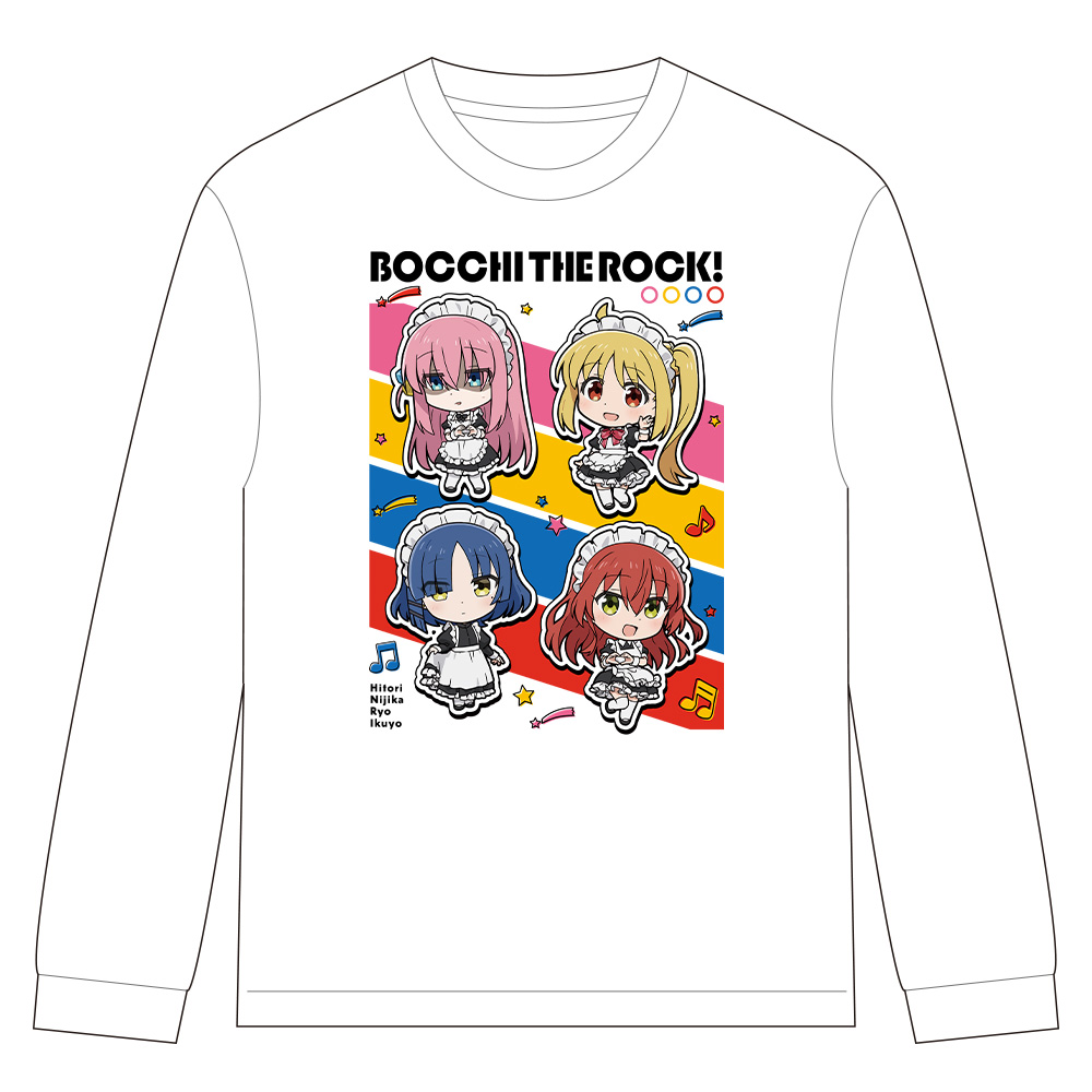 ぼっち・ざ・ろっく! リブ付ロングスリーブTシャツ ひとり&虹夏&リョウ&郁代 メイド服ver. Mサイズ 画像 3 | AniSmile