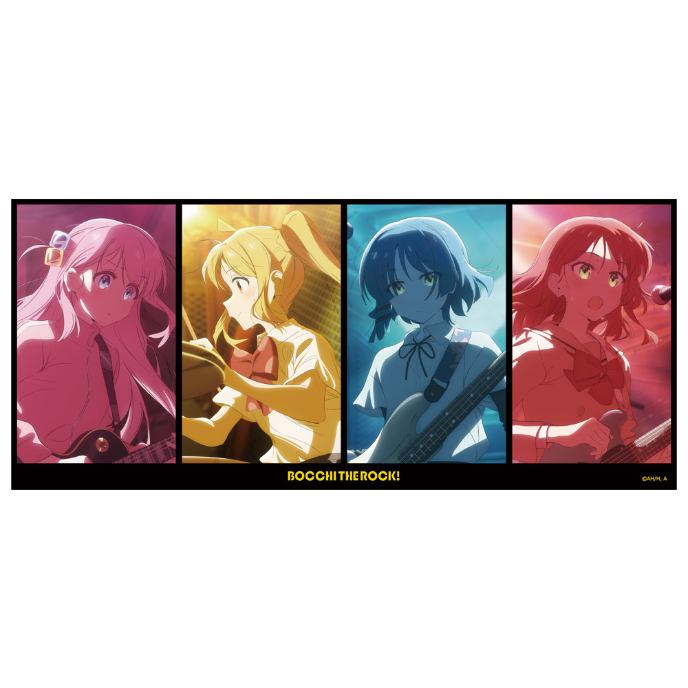 ぼっち・ざ・ろっく! 綿スポーツタオル ひとり&虹夏&リョウ&郁代 - 公式商品画像 | AniSmile