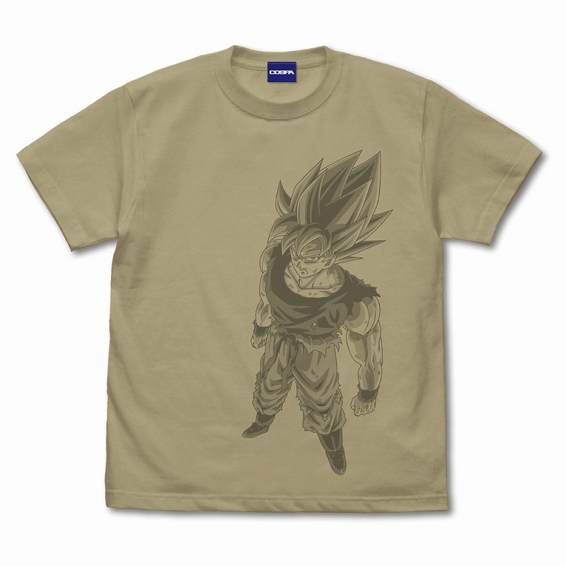 ドラゴンボールZ 超サイヤ人 孫悟空 Tシャツ/SAND KHAKI-L - 公式商品画像 | AniSmile
